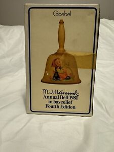 1981 M J Hummel Goebel Annual Bell 4th Edition Vtg W Germany W/Box Tag Farewell