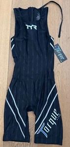 TYR Damen Small schwarz weiß TORQUE LITE Reißverschluss hinten Short John Swimskin neu - Bild 1 von 8