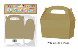 10 Treat Boxes - Choose From 13 Colours - Cupcake Gift Party Loot Bag