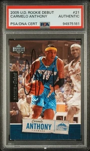 Carmelo Anthony Denver Nuggets Auto Signed PSA DNA Rookie Debut Card Slabbed - Picture 1 of 2