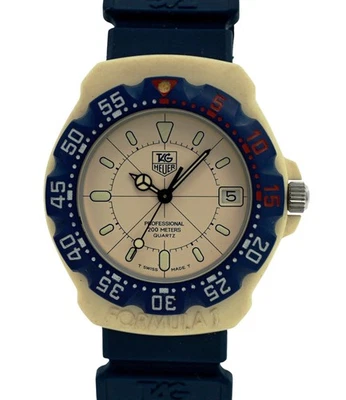 Tag Heuer 35mm Hombre Fórmula 1 Blanco/Azul Cuarzo Suizo F1 Reloj! Ref: 387.513! Foto 1 de 4