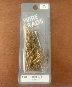 18 G x 3/4" Solid Brass Wire Brads (See Bulk 2, 5.74) 141 Piece Midwest 23967 - Picture 1 of 1