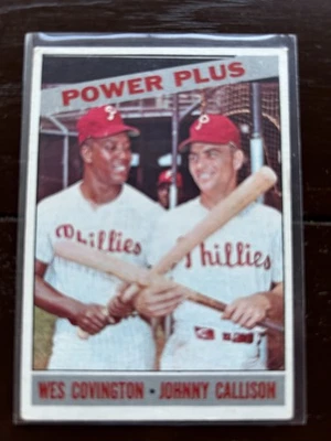 1966 Topps Baseball - Power Plus- #52 Wes Covington, Johnny Callison - Image 1 of 2