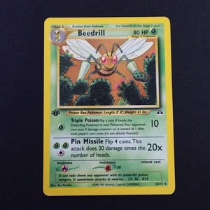 Beedrill 1st Edition 18/75 Neo Discovery WOTC Rare LP 2001 Vintage Pokémon TCG - Bild 1 von 2