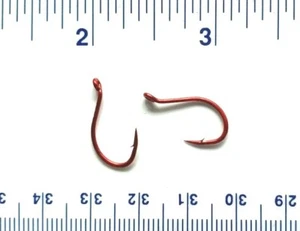 100 Matzuo 113060 (413062) Red Chrome Octopus Fish Fishing Hooks size 4 - Picture 1 of 1