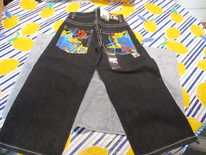 Ninety Six North Boys Embroidered Hip Hop Style Jeans Size 4 100% Cotton - NEW - Picture 1 of 11