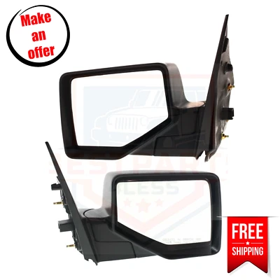 Juego de 2 espejos retrovisores Kool Vue negros lado izquierdo y derecho para Ford Explorer 2006-2010 Foto 1 de 4