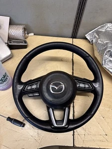 Mazda CX3 steering wheel from 2018 to 2019 black leather assy OEM B63E32982A02 - Picture 1 of 3