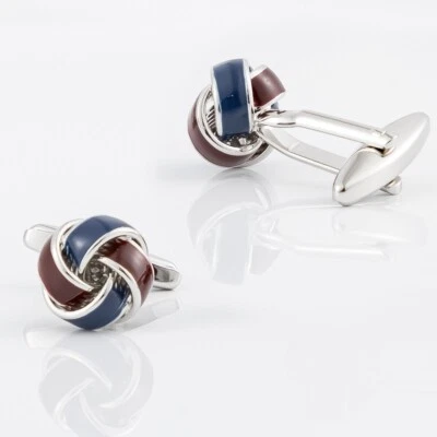 Custom Cufflinks For Men Blue Cuff Links On Wedding Suit Tuxedo Groomsmen Button - Image 1 of 4