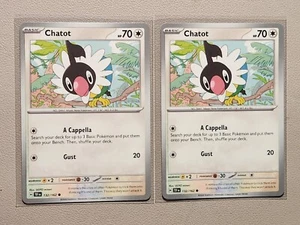 2x Chatot 132/162 Pokemon card SV Temporal Forces common NM - Imagen 1 de 1