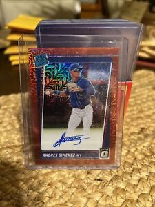2021 Donruss Optic Andres Gimenez Red Mojo #/99 Rated Rookie Auto Guardians