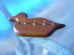 Wooden Duck hand made key chain/ring holder wall mount Cabin decor - Picture 1 of 3