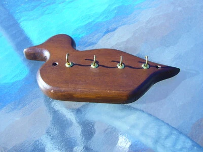 Wooden Duck hand made key chain/ring holder wall mount Cabin decor - Image 1 of 3
