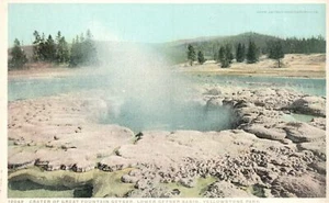 Wyoming WY, fuente del cráter, cuenca del géiser, parque nacional de Yellowstone, postal - Imagen 1 de 2
