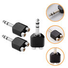 3pcs To 6.35mm Adapter Audio Speaker Y Splitter Audio Adapter For Subwoofer
