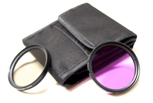 49mm 2 Piece Multi Coated HD Filter Kit (CPL & FLD) for Canon Nikon Sony + Case - Picture 1 of 3