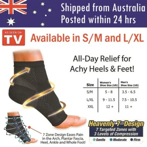 Plantar Fasciitis Compression Socks Foot Sleeve Ankle Support Brace Achy Heel - Picture 1 of 6