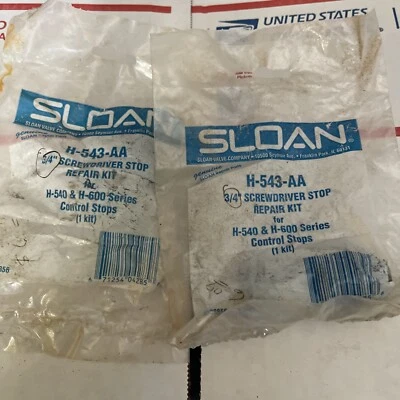 Kit de reparación de tope de destornillador Sloan H-543-AA 3/4" H543AA nuevo (TSC) paquete de 2 Foto 1 de 3