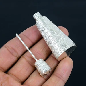 FINE SILVER Sindur Box, Brides box,Casket Box Bridal ,Container Box For Gifting - Picture 1 of 4