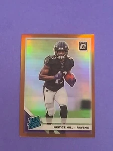 2019 Donruss Optic Football Justice Hill BRONZE RATED ROOKIE #183 RC - Picture 1 of 5