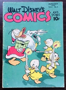 WALT DISNEY’S COMICS AND STORIES #64 (1946) PORTADA DE NAVIDAD - CARL BARKS-S/A - Imagen 1 de 18