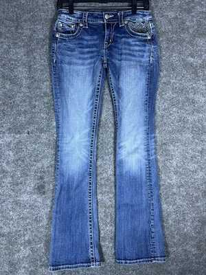 Pantalones de mezclilla Miss Me vintage para mujer 27 26x32 corte bota desgastados JP860083 Foto 1 de 4