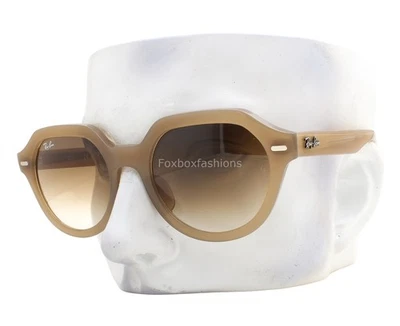 Gafas de sol Ray-Ban Gina RB4399F 6166/51 lente de vidrio beige ópalo 53 mm con estuche Foto 1 de 4