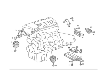 正品梅赛德斯-奔驰橡胶衬套 203-241-11-13-64 — 第 1/2 张图片