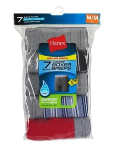 Hanes Boys' 7-Pack Boxer Briefs ComfortSoft Dyed Comfort Flex Waistband Tag-free - Picture 1 of 4