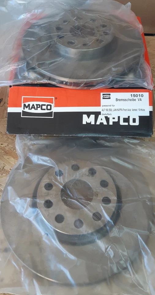 MAPCO 15010 COPPIA DISCHI FRENO ANTERIORE PER ALFA ROMEO ALFA 166 - LANCIA KAPPA - Immagine 1 di 4