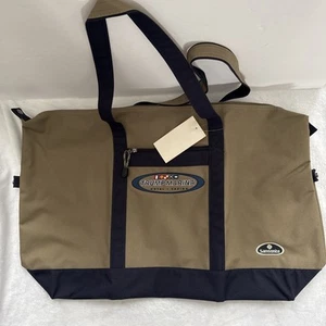 Samsonite TRUMP Canvas Yacht Travel Tote Bag Beige Navy Large 25x15 New w Tag - Picture 1 of 7