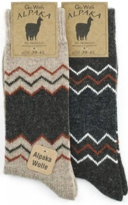 Alpaca Thermal Wool Socks for Women and Men - 2 PAIRS - Thick Knitted | 3099 - Image 1 of 4