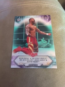 2021 TOPPS WWE #44 Kevin Owens & The Street Profits Def Seth Rollins #/299 - Picture 1 of 3