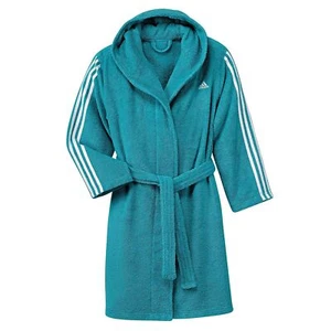 Adidas Performance Ess Bathrobe 3 Stripes Kids Bathrobe High-Quality Teal Bl - Picture 1 of 1