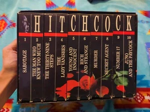 Vintage 1993 Alfred Hitchcock Collection 10 VHS VCR Tapes Madacy Music Group Inc - Picture 1 of 4