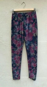 Leggings jegging stampa floreale Calzedonia fiori effetto jeans blu navy denim S - Foto 1 di 6