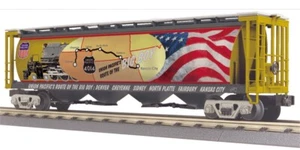 MTH RAILKING UNION PACIFIC BIG BOY MAP 4 BAY CYLINDRICAL HOPPER! AMERICAN FLAG - Picture 1 of 2