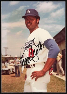 雷吉·史密斯(L. A. Dodgers)- 1970 年代复古快照照片 *亲笔签名* — 第 1/2 张图片