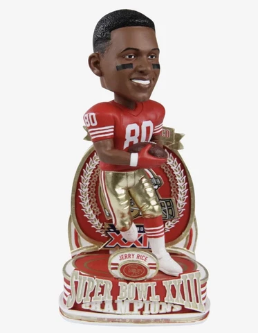 Jerry Rice San Fran 49ers Super Bowl 23 Champs Bobble Bobblehead SOLD OUT NIB Cover