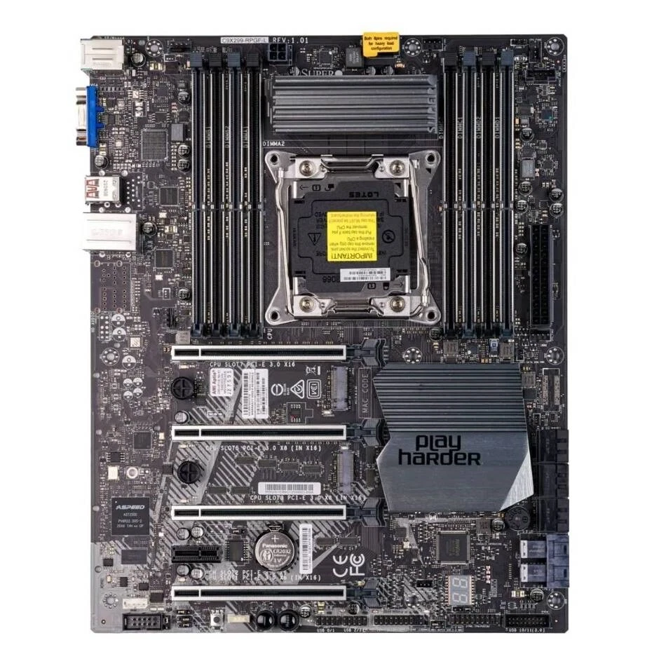 Supermicro C9X299-RPGF-L X299 LGA 2066 DDR4 Single Socket ATX Server Motherboard - Image 1 of 3