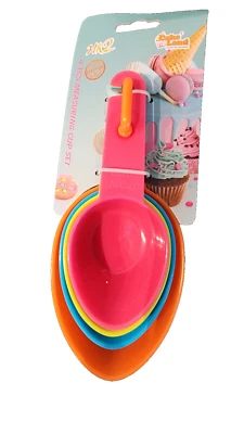 Juego de 6 cucharas de cocina coloridas anidadas taza anidadas herramienta de cocina para hornear Foto 1 de 4