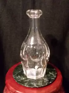 Antique Flint Glass Wide Lip Bar Bott / Decanter 10” 1880s American Blob Top EUC - Picture 1 of 12