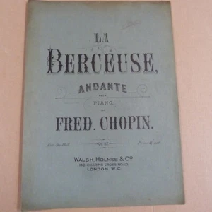 piano solo CHOPIN la berceuse / andante - Bild 1 von 1