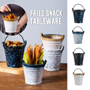Japanese Bar Ice Bucket Ceramic Snack Fried Chicken Fries Bucket Storage Bucket - Picture 1 of 27