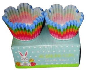 EASTER MINI BAKING CUPS ~Colorful Stripes -48 Ct. ~ 1.25" Diameter - Picture 1 of 2