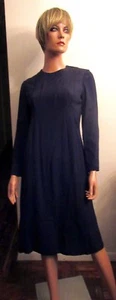 Vintage 1970s Bill Blass LBD Black Sheath Dress 12 Day Night Cocktail Superb! - Picture 1 of 12
