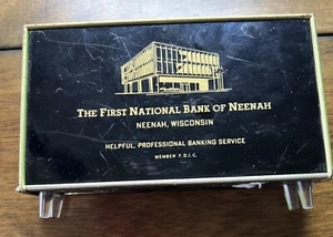 FIRST NATIONAL BANK OF NEENAH Wisconsin Coin Bank FDIC Bank Money - Picture 1 of 5