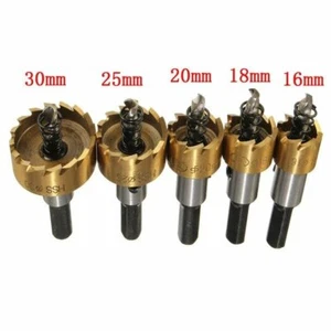 5Pcs High Speed Steel Drill Bits 16-30mm Hole Saw Cutter Set - Imagen 1 de 1