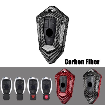 Funda de fibra de carbono para llave de coche para Benz C E S CLA CLS CLK GLK W203 W204 W212  Foto 1 de 4