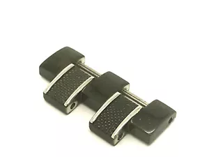 Bulova 98D111 Black & Silver Tone Men's Watch Extra Single Link 26mm (L713) - Picture 1 of 6